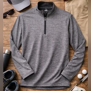 Duluth Trading Co Quarter Zip Pullover Men’s M Gray Performance Outdoor Top
